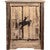 Denver Cabinet with Engraved Bronc - Right Hinged - Stained & Lacquered