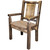 Denver Captain's Chair with Buckskin Seat - Stained & Lacquered