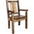 Denver Captain's Chair with Engraved Bronc - Stained & Lacquered