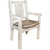 Denver Captain's Chair with Buckskin Seat - Lacquered