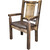 Denver Captain's Chair with Saddle Seat - Stained & Lacquered
