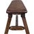 Denver Plank Bench with Saddle Seat - 6 Foot - Stained & Lacquered