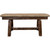 Denver Plank Bench with Buckskin Seat - 45 Inch - Stained & Lacquered
