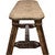 Denver Plank Bench with Buckskin Seat - 45 Inch - Stained & Lacquered