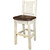 Denver Counter Height Barstool with Back & Saddle Seat - Lacquered