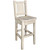 Denver Counter Height Barstool with Engraved Wolf Back - Lacquered