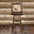 Denver Swivel Barstool with Engraved Wolf Back - Stained & Lacquered