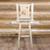 Denver Counter Height Swivel Barstool with Engraved Wolf Back - Lacquered