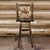 Denver Counter Height Swivel Barstool with Engraved Bronc Back - Stained & Lacquered