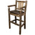 Denver Captain's Barstool with Saddle Seat - Stained & Lacquered