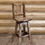 Denver Counter Height Swivel Barstool with Back - Stained & Lacquered