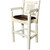 Denver Counter Height Captain's Barstool with Saddle Seat - Lacquered
