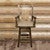 Denver Counter Swivel Captain's Barstool with Buckskin Seat - Stained & Lacquered