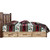 Denver Platform Bed with Storage & Engraved Wolves - Full