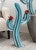 Blooming Cactus Blue Metal Sculpture - Large