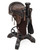 Canyon Ranch Tooled Leather Saddle Barstool - Burnt Brown