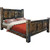 Lima Sawn Bed with Iron & Jacobean Stain - King