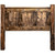 Lima Sawn Headboard with Iron & Provincial Stain - Full