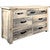 Lima Sawn 7 Drawer Dresser with Iron & Clear Lacquer