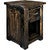 Lima Live Edge 25 Inch Nightstand with Iron - Jacobean Stain
