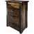 Lima Sawn 4 Drawer Chest with Iron - Jacobean Stain