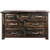 Lima Sawn 7 Drawer Dresser with Iron & Jacobean Stain