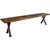 Lima Live Edge 5 Foot Bench with Forged Iron Legs
