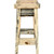 Lima Counter Height Saddle Barstool - Clear Lacquer