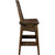Lima 30 Inch Barstool with Back - Jacobean Stain