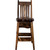 Lima 24 Inch Barstool with Back - Provincial Stain