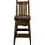 Lima 30 Inch Swivel Barstool with Back - Jacobean Stain
