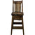 Lima 24 Inch Swivel Barstool with Back - Jacobean Stain