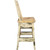 Lima 24 Inch Swivel Barstool with Back - Clear Lacquer