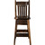 Lima 30 Inch Swivel Barstool with Back - Provincial Stain
