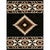 Hacienda Black Rug - 5 x 7