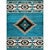 Hacienda Turquoise Rug - 5 x 7