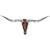 Authentic Longhorn Skull with Brindle Cowhide & Bronze Glass