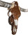 Authentic Longhorn Skull with Brown Cowhide & Copper Glass
