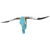 Authentic Longhorn Skull with Turquoise Stone - Gray Grout