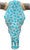 Authentic Longhorn Skull with Turquoise Stone - Gray Grout