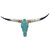 Authentic Longhorn Skull with Turquoise Stone - Brown Grout
