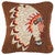 Native Chief Hooked Wool Pillow