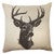 Black on Cream Deer Accent Pillow
