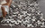 Cowhide Chevron Mosaic Rugs - Black