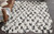 Cowhide Mosaic Chevron Rug - White/Black - 2 x 3