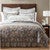 Floral Paisley Reversible Gray Quilt Bed Set - Full/Queen