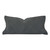 Checkered Woven Lumbar Cushion - Gray
