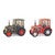 Farmer Santa Snow Globes with Timer - Set of 2