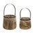 Rustic Wooden Pails - Set of 2