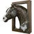 White Faced Black Stallion Wall Sculpture